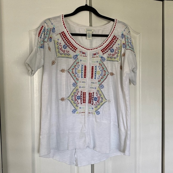 Sundance Tops - Sundance Embroidered T Shirt